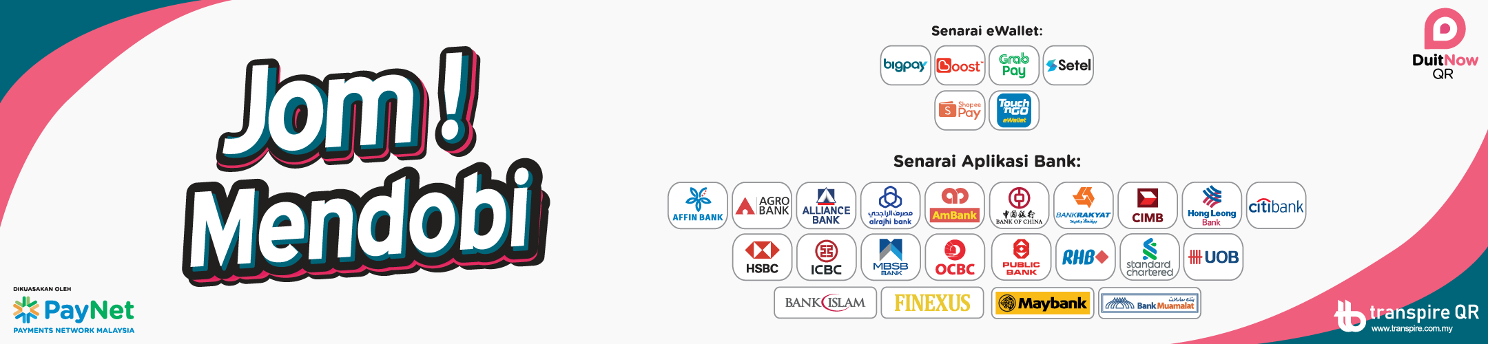 DuitNow QR system supports all major bank apps in Malaysia.