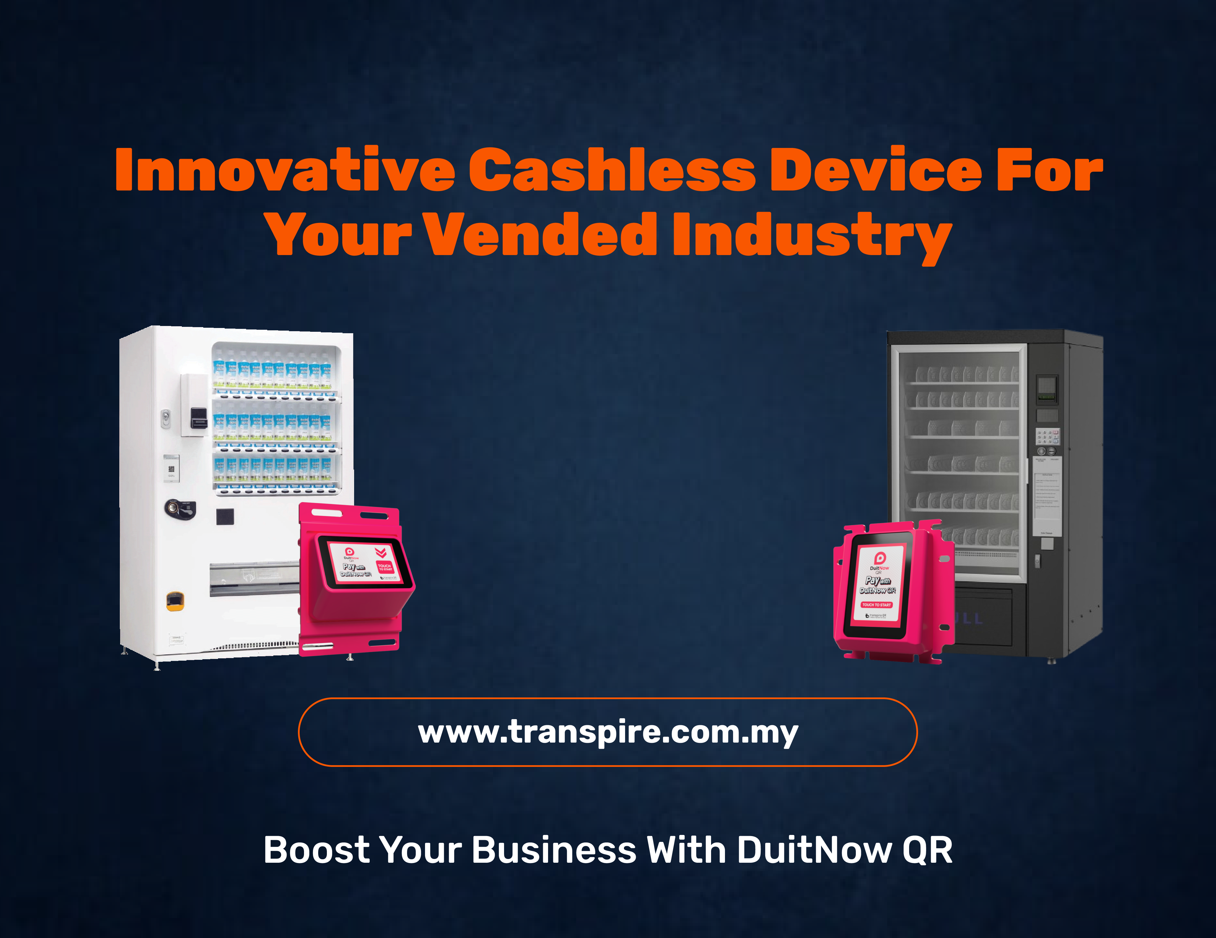 transpire QR Cashless DuitNow QR Payment Terminal for Vending Machine
