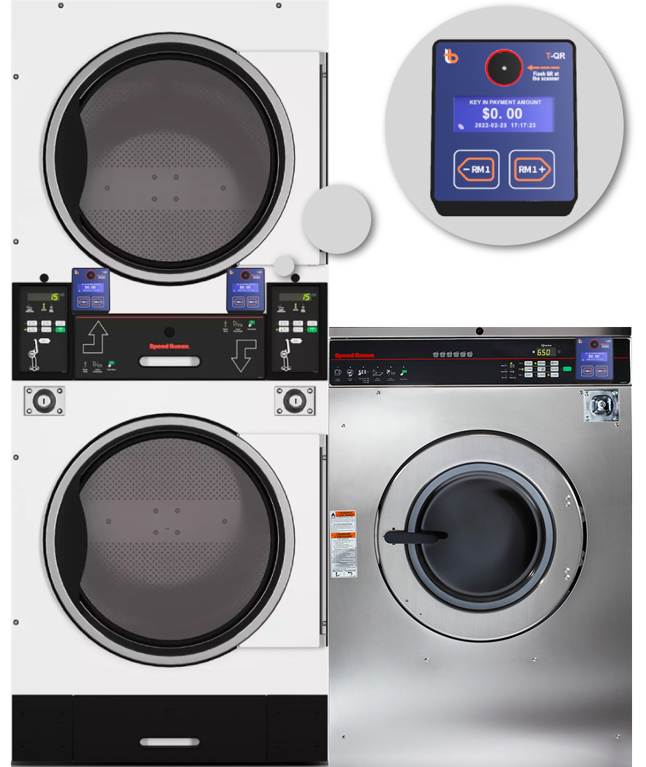 transpire QR STD-101 Series e-Wallet / Cashless / Contactless payment terminal attached to Japanese Vending Machines