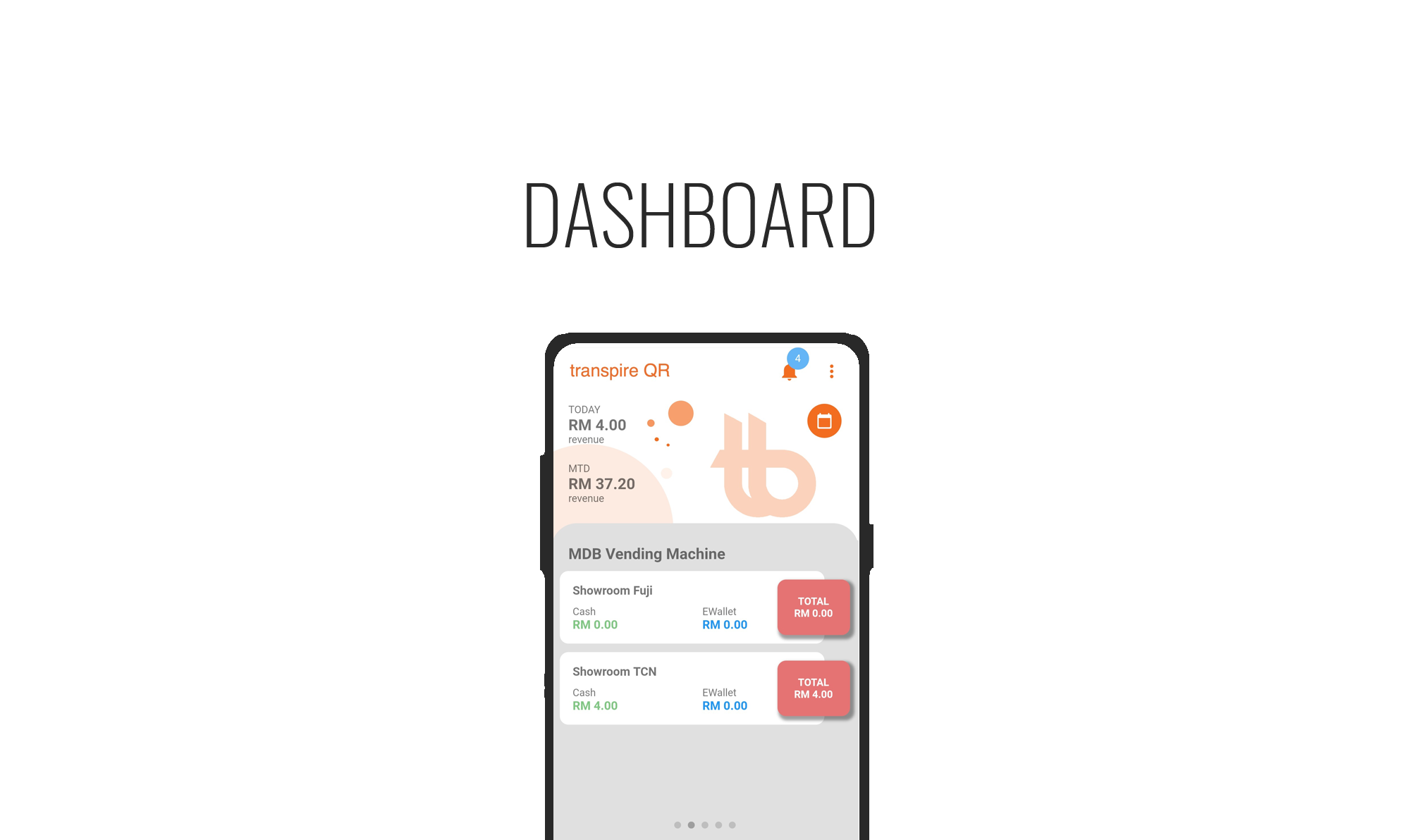 transpire QR App - Owner Dashboard